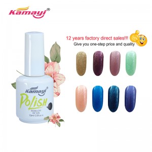 Sản phẩm Nail Kamayi Tại Hoa Kỳ Mẫu miễn phí Uv Gel Nail Ba Lan Chai màu đen 15ml Gel Ba Lan