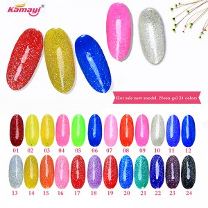 Kamayi OEM tùy chỉnh 12ml Gel gel đánh bóng màu ngọc trai loạt uv led gel đánh bóng móng tay lâu dài cho bán buôn